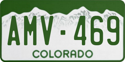 CO license plate AMV469