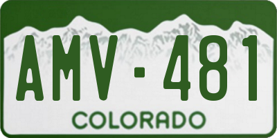 CO license plate AMV481