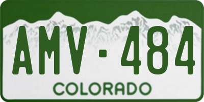 CO license plate AMV484