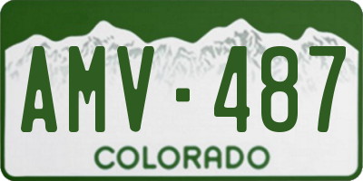 CO license plate AMV487