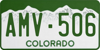 CO license plate AMV506