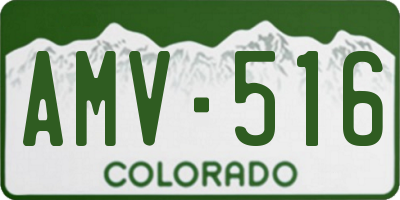 CO license plate AMV516