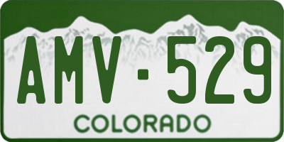 CO license plate AMV529