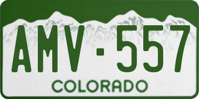 CO license plate AMV557