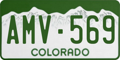 CO license plate AMV569