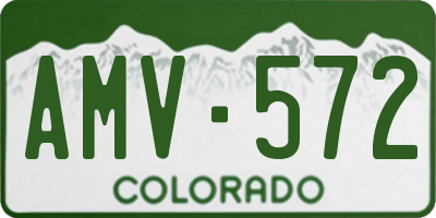 CO license plate AMV572