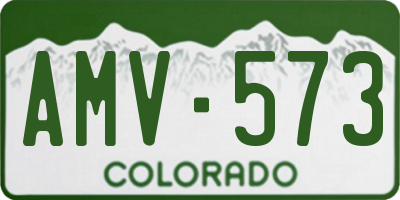 CO license plate AMV573