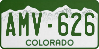 CO license plate AMV626