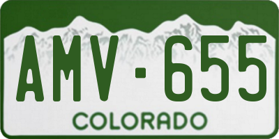 CO license plate AMV655