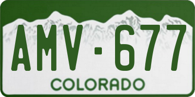CO license plate AMV677