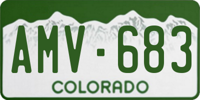 CO license plate AMV683