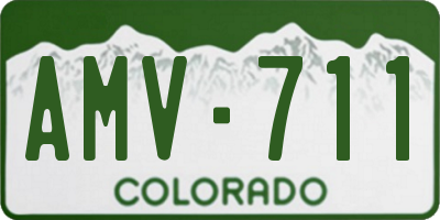 CO license plate AMV711