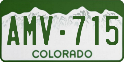 CO license plate AMV715
