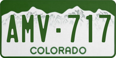 CO license plate AMV717