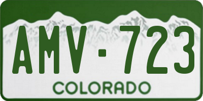 CO license plate AMV723