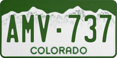 CO license plate AMV737