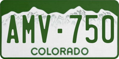 CO license plate AMV750