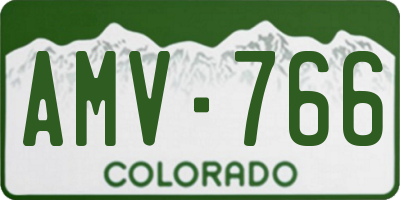 CO license plate AMV766