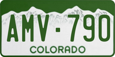 CO license plate AMV790