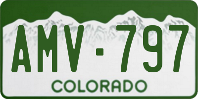 CO license plate AMV797