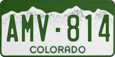 CO license plate AMV814