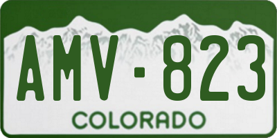 CO license plate AMV823