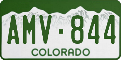 CO license plate AMV844