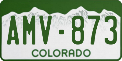 CO license plate AMV873