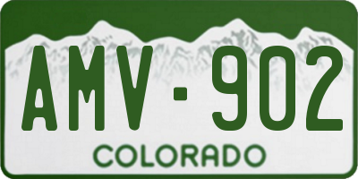 CO license plate AMV902