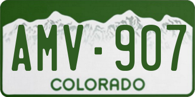 CO license plate AMV907