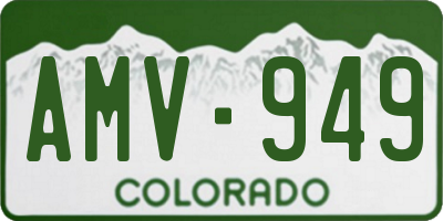 CO license plate AMV949