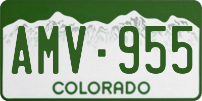 CO license plate AMV955