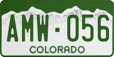 CO license plate AMW056
