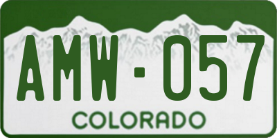 CO license plate AMW057
