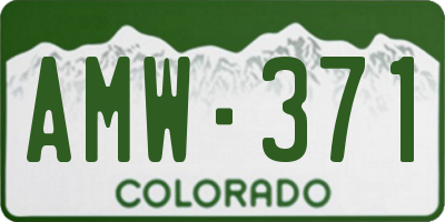 CO license plate AMW371