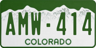 CO license plate AMW414