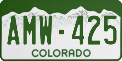 CO license plate AMW425