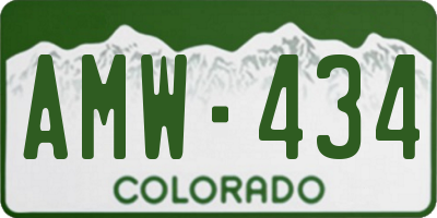 CO license plate AMW434