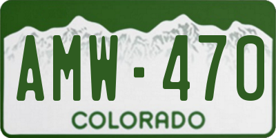 CO license plate AMW470