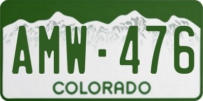 CO license plate AMW476