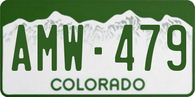 CO license plate AMW479