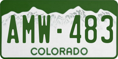 CO license plate AMW483