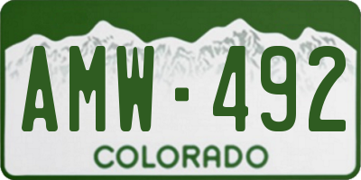 CO license plate AMW492