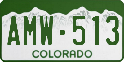 CO license plate AMW513