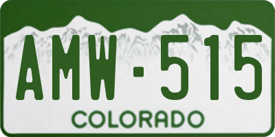 CO license plate AMW515