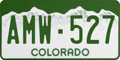 CO license plate AMW527
