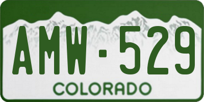 CO license plate AMW529