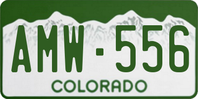 CO license plate AMW556