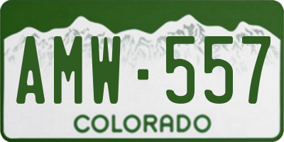 CO license plate AMW557