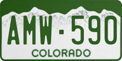 CO license plate AMW590